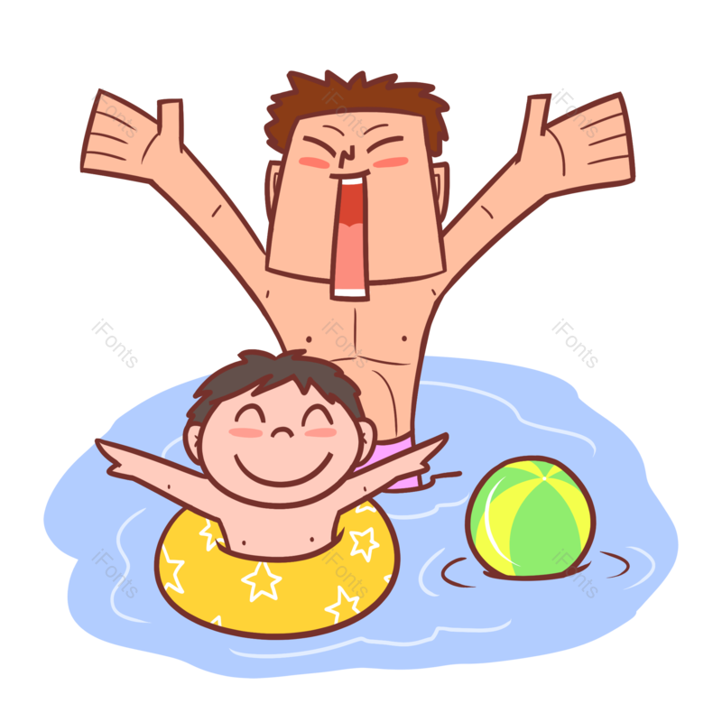 夏至图片,卡通元素,夏天PNG,卡通人物免抠素材